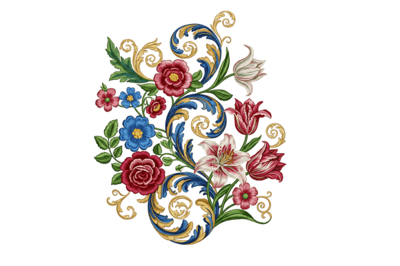 Download Ornate Baroque Floral Design - Baroque floral design Collection